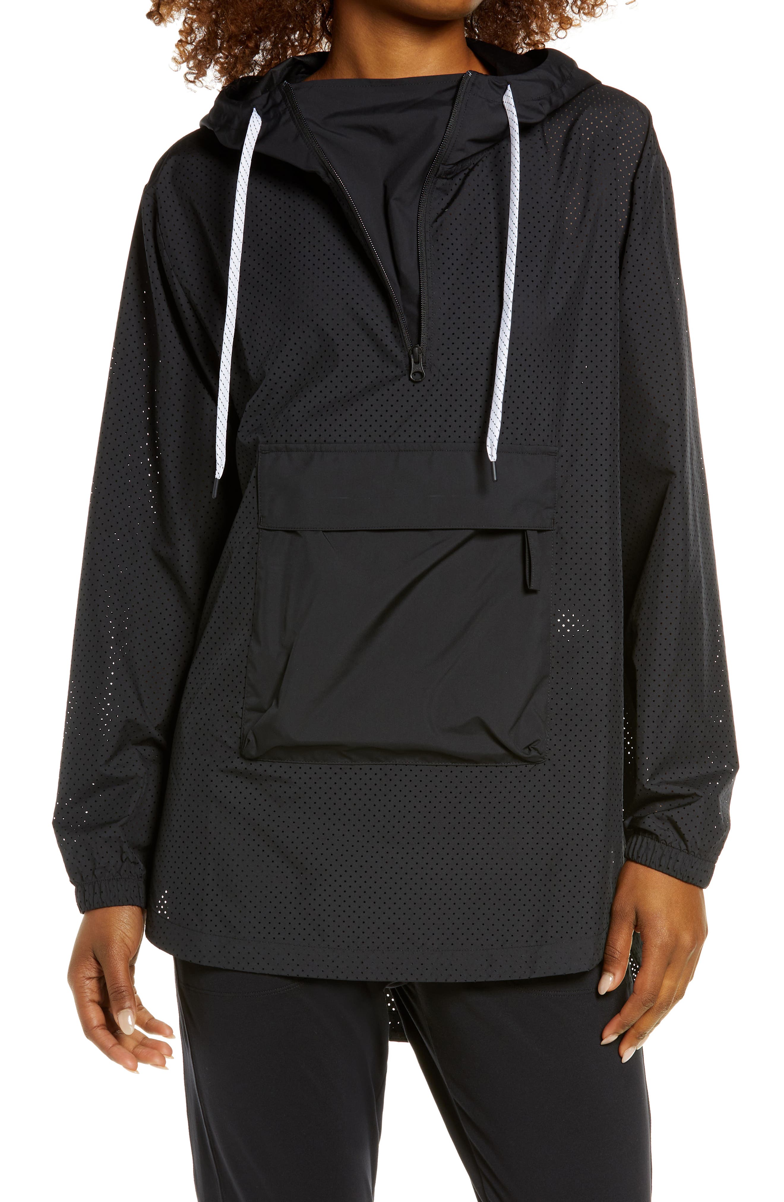 Perforated Packable Hooded Anorak
